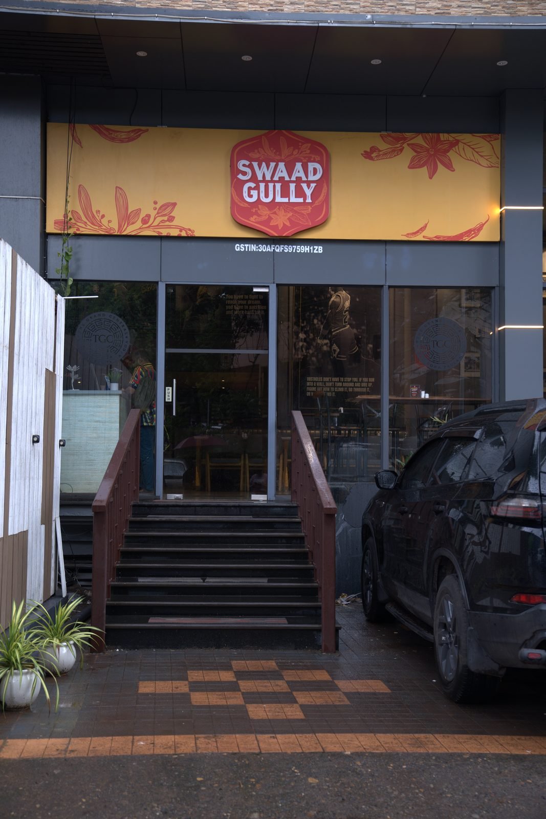 Swaad Gully storefront at Dona Paula Circle, Panaji, Goa
